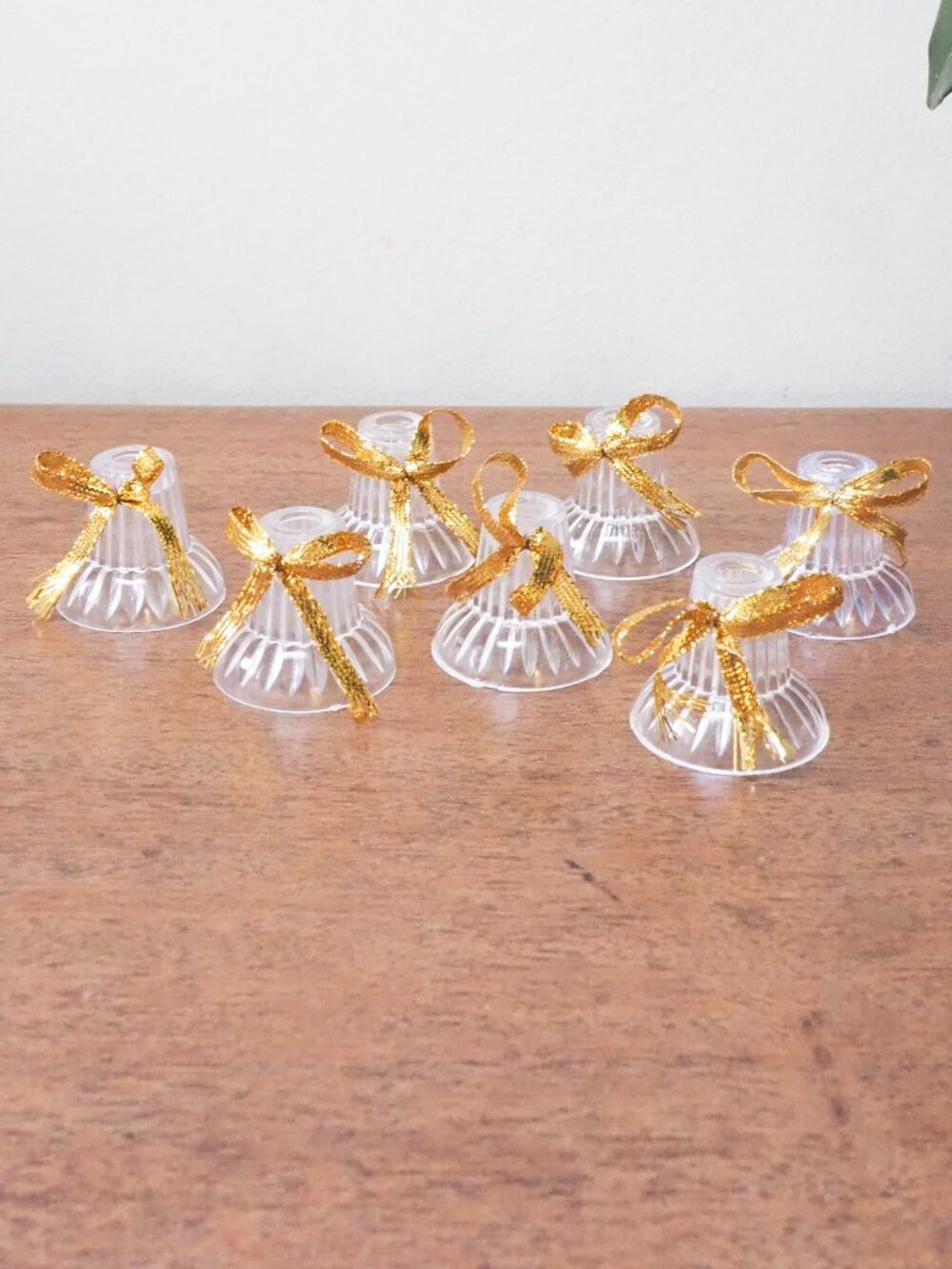 Vtg Christmas Bell Tree light Covers - Clear Plastic Christmas Light Reflectors
